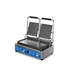 Lynx Prime LPCG2FFT Electric Double Contact Panini Grill with Digital Timer - Flat Top & Bottom