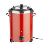 Image of GH227 5.7 Ltr Red Soup Kettle with Handles