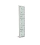 CE105-CNS Eight Door Coin Return Locker with Sloping Top Grey