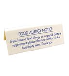 GM815 Food allergy table notice