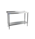 Image of DR020 600mm Fully Assembled Stainless Steel Wall Table with Upstand
