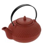 Ceramic Oriental Hobnail Teapot Red - GL085