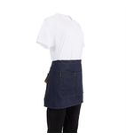BB465 Denim Waist Apron Blue with Tan Ties