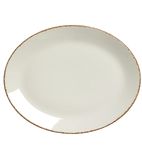 VV1318 Brown Dapple Oval Coupe Plates 342mm (Pack of 12)