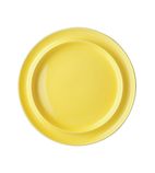 Image of DW707 Raised Rim Plates Yellow 252mm (Pack of 4)