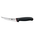 CU011 Dual Grip Boning Knife Curved Narrow Flexi Blade 12cm