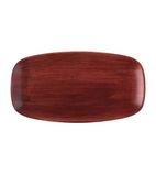 FS889 Stonecast Patina Chefs Oblong Plate Red Rust 348x189mm (Pack of 6)