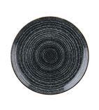 Studio Prints Homespun DA260 Charcoal Black Coupe Plate 288mm