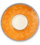 New Horizons W026 Marble Border Cappuccino Saucers Orange 170mm