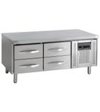 Image of UC5240 4 x 1/1GN Drawers Stainless Steel Refrigerated Chef Base