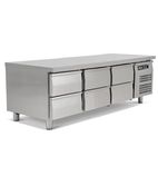 SNC3-DRW 317 Ltr 6 Drawer Stainless Steel Refrigerated Chef Base