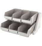 Image of Versa 6RS6480 Condiment Dispensing Rack with 6 Bins