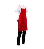 Image of B196 Bib Apron Red