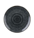 Studio Prints Homespun DA261 Charcoal Black Coupe Plate 260mm