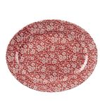 Vintage Prints GF300 Oval Dishes Cranberry Print 365mm (Pack of 6)