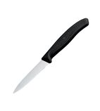 CX746 Paring Knife Pointed Tip Serrated Edge Black 8cm