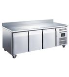 HBC3 417 Ltr 3 Door Stainless Steel Refrigerated Prep Counter With Upstand