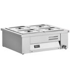 MAV67 2 x 1/1GN Electric Countertop Wet Heat Bain Marie With Tap