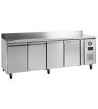 GC74 553 Ltr 4 Door Stainless Steel Refrigerated Prep Counter With Upstand