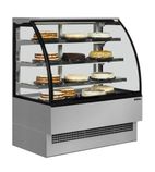 EVO1202 SS 1200mm Wide Curved Glass Patisserie Serve Over Counter Display Fridge