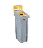 DY085 Slim Jim Plastic Recycling Station Yellow 87Ltr