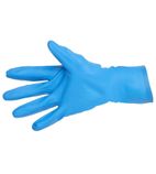 FA295-M Ultranitril 475 Liquid-Proof Food Handling and Janitorial Gloves Blue Medium
