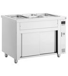 MHV711 1105mm Wide Hot Cupboard With Wet Heat Bain Marie Top