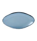 FE998 Isla Organic Oval Glass Platter 11 3/4 x 6 3/8 " (Box 6)