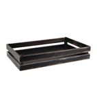 Superbox Wooden Buffet Crate Black Vintage 1/1 GN