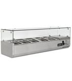 TOP1200-14CR 5 x 1/4GN Refrigerated Countertop Food Prep Display Topping Unit