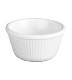 Kristallon T839 Melamine Fluted Ramekins White 89mm (Pack of 12)
