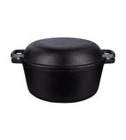 CZ012 Pre-Seasoned 2-in-1 Double Dutch Oven 260mm 4.75Ltr