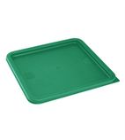 HY415 Polyethylene Square Food Measuring Container Lid Green Large