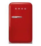 Image of 50s Style FAB5RRD6 40 Ltr Red Solid RH Hinge Door Hotel Minibar Fridge