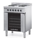 Turbofan E931M Heavy Duty 128.6 Ltr Electric Manual Freestanding Convection Oven And 4 Element Cooktop