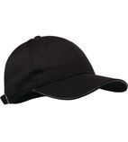 Image of A942 Cool Vent Baseball Cap Black with Grey Trim
