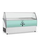 VENUSELEGANTE56 13 x Napoli Pan White Flat Glass Ice Cream Display Freezer