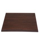 GG635 Pre-drilled Square Tabletops Dark Brown 600mm
