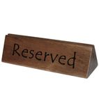 Image of CL381 Acacia Menu Holder and Reserved Sign (Pack of 10)