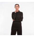 Q2066-L Ladies Long Sleeve Chefs Jacket Black