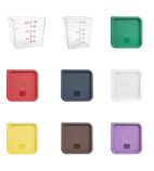 SA795 Polycarbonate 5.5Ltr & 7Ltr Square Measuring Container with 7 Colour Lids