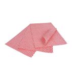Image of FA209 Envirowipe Folded Anti-Bacterial Compostable Cleaning Cloths Red (25 Pack)