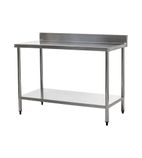 HEF648 1800w x 600d mm Stainless Steel Wall Table with One Undershelf