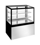 Image of U-Series UA060 900mm Wide Flat Glass Patisserie Serve Over Counter Display Fridge