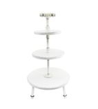 VV3458 Aged White Pipe Stand 3-Tier 355x674mm
