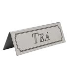 CZ430 Tea Stainless Steel Table Sign