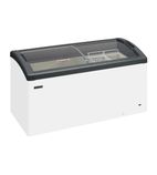 FOCUS 151 GREY 418 Ltr White Display Chest Freezer With Grey Curved Glass Lid