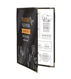 Image of CB842 Crystal Double Sided Menu Cover A4 Double (Pack of 3)