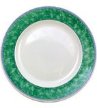 New Horizons M775 Marble Border Classic Plates Green 280mm (Pack of 12)