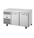 TCF1/2-CL-SS-DL-DR 420 Ltr 2 Door Stainless Steel Freezer Prep Counter